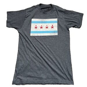 Hamilton Broadway An American Musical Chicago Flag Graphic T-Shirt Size Medium